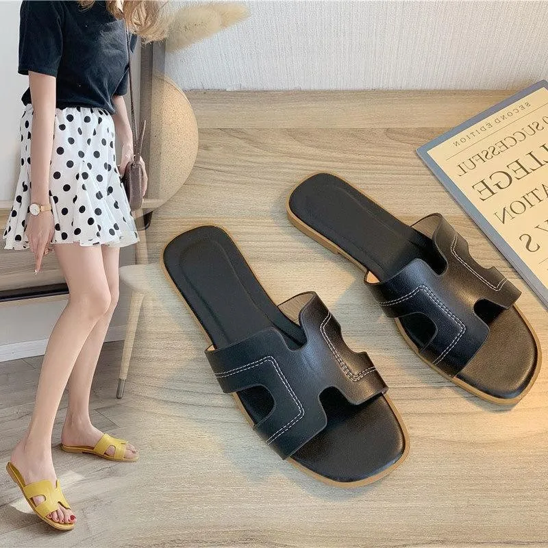 

2021 Summer Fashion white Slipper Women Flat Sandals Slipper Casual Beach Slipper Women Slipper for Indoor&Outdoor Flip-flops