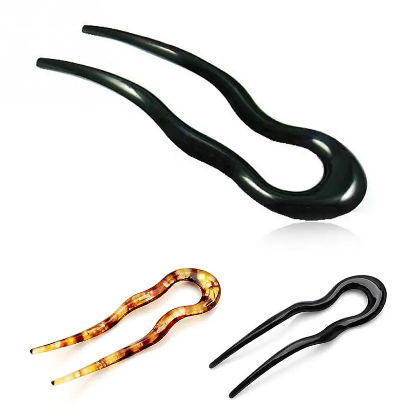 Женская черная волшебная Гибкая заколка для волос пластиковая шпилька зажимы