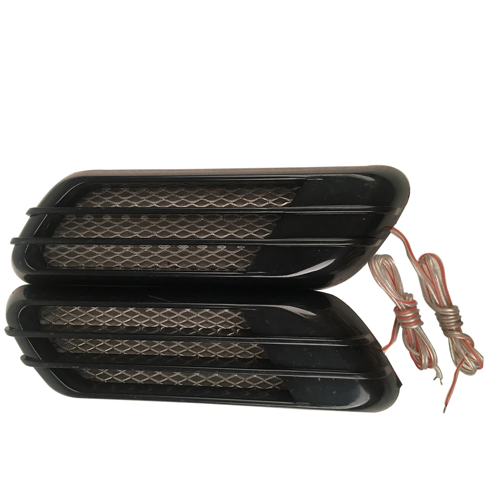 

Automobile Side Vent Hood Decoration Car side exhaust hood decoration with lights Black Gray