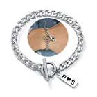Мужской браслет-цепочка из нержавеющей стали с буквами на заказ