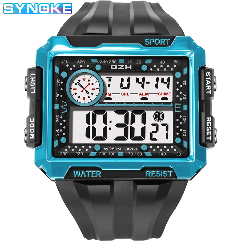 LED Digital Watches Mens Luxury Brand Fashion Men's Sports Watch Waterproof Large Dial Alarm Wristwatch Male reloj deportivo New