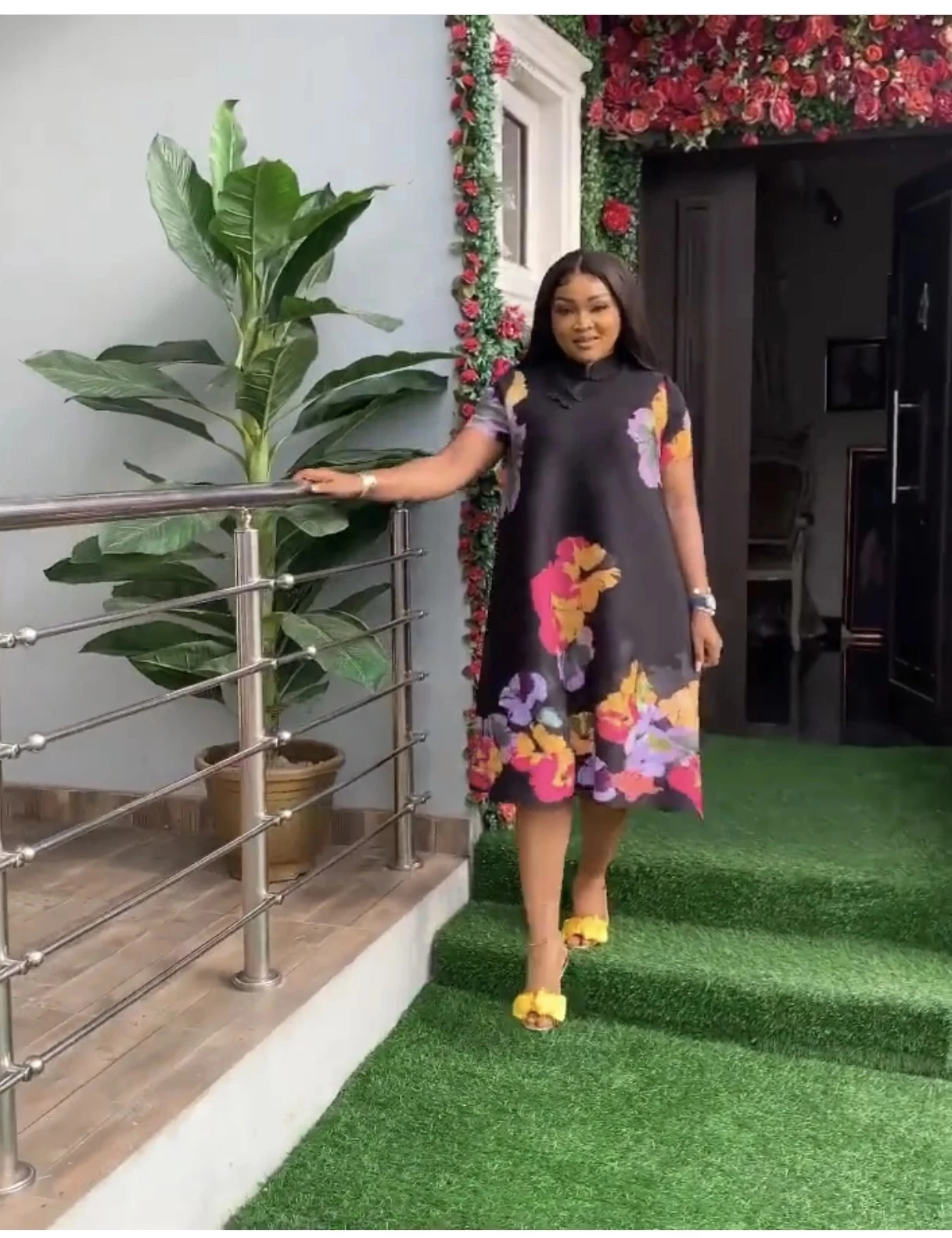 Платье-Ципао женское Плиссированное с цветочным принтом в стиле ретро | Женская