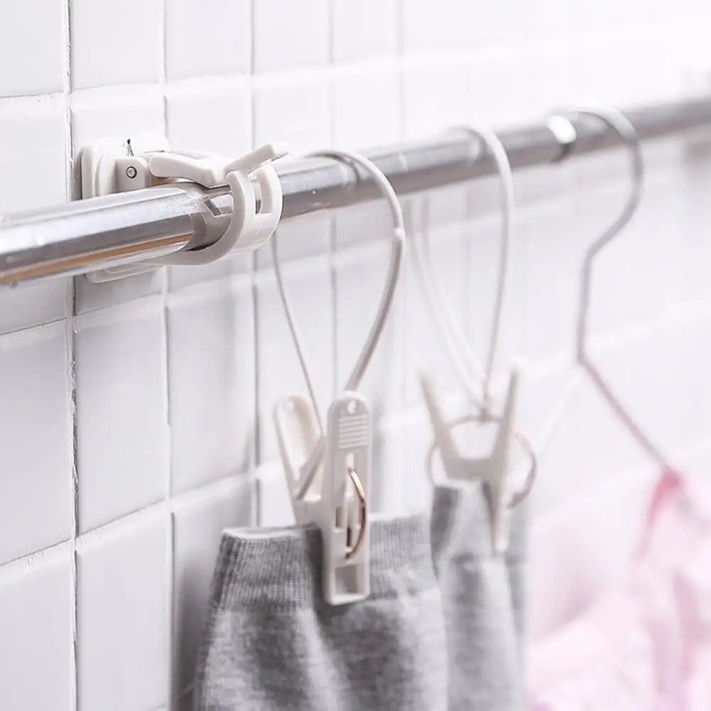 1 Set 4 Sets Of Hanging Rod End Clip Curtain Shower Fixing Bracket | Дом и сад