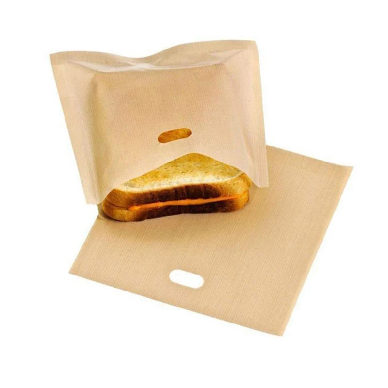 値段 卸売再利用可能なトースターバッグノンスティックパンバッグサンドイッチバッググラスファイバートーストマイクロ波加熱ペストリーツールショップ
