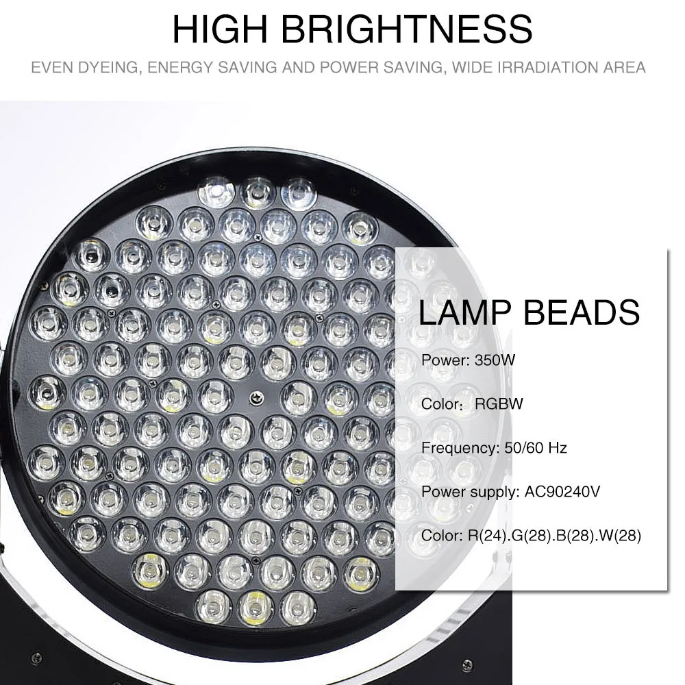 DMX управление DJ Moving Head Lights 108x3W RGBW 4in1 Led Wash Дискотека вечерние прожекторы церемония