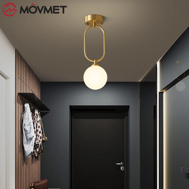 Modern LED Copper Ceiling G9 Lights Glass For Living room Corridor Chandelier Home Lamp Bar Hanging Decoration