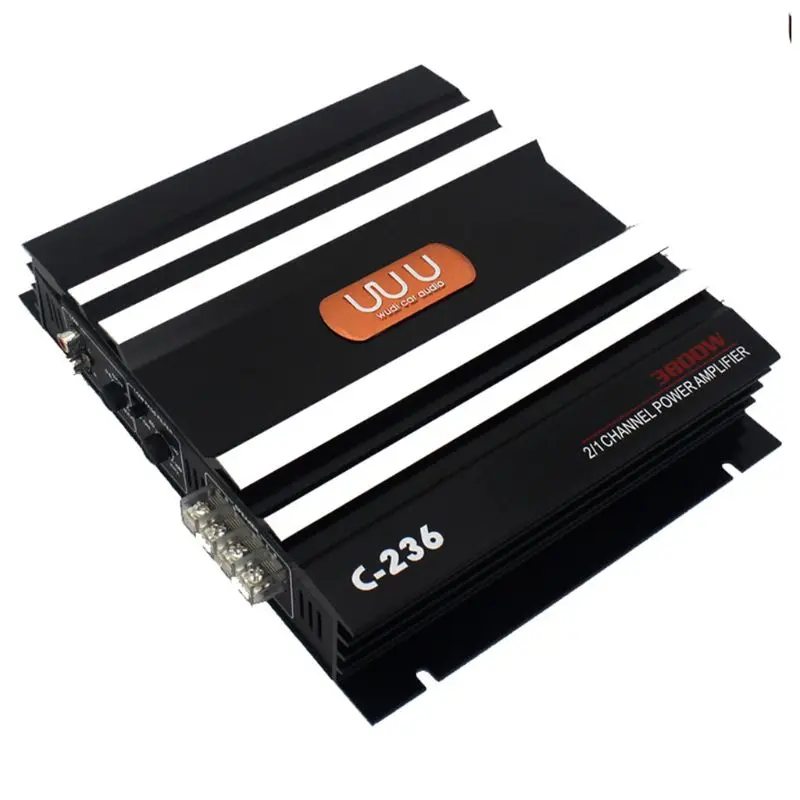 

C-236 3800W 2 Channel Car Amplifier 12V DC Low Pass Filter Bass Subwoofer H9EB