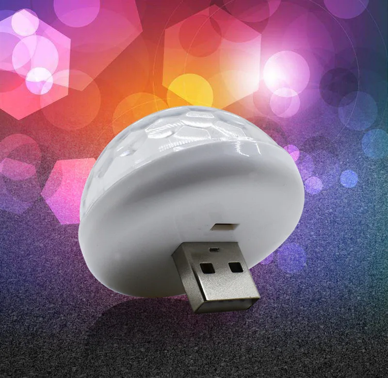 Светодиодный зарядных порта USB для автомобиля атмосферу светильник 5V Мини