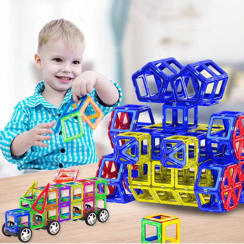 

Magnetic Designer Construction Set Model & Building Toy Plastic Magnetic Blocks Educational Toys For Kids Gifts
