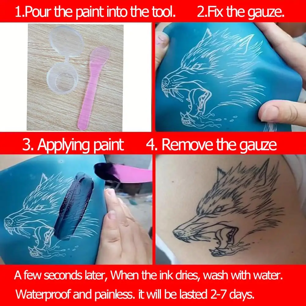Тату-чернила трафареты для Временной Татуировки набор чернил рисунок шаблон