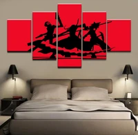 5 piece canvas arts black star child maka anime poster painting living room hd wall picture print bedroom modern home decor