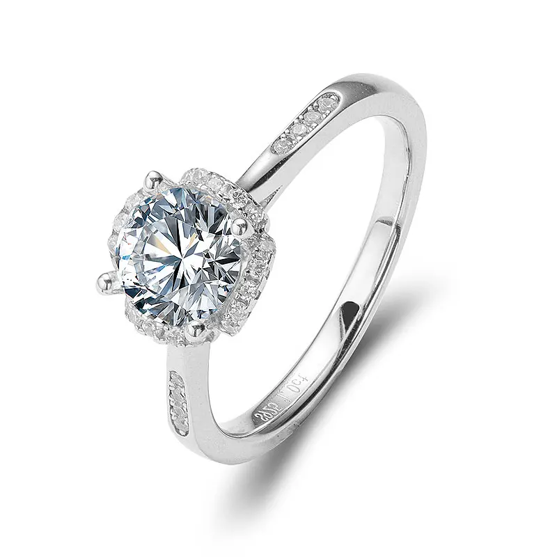 

Кольцо женское золотое с круглым бриллиантом, в форме цветка, 2020 драгоценных камней