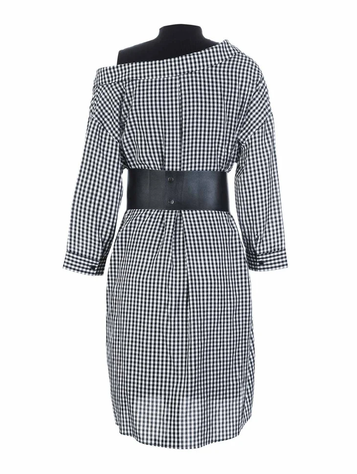 Vero Moda Новое поступление вязаный жилет клетчатое платье-рубашка | 3184SZ506