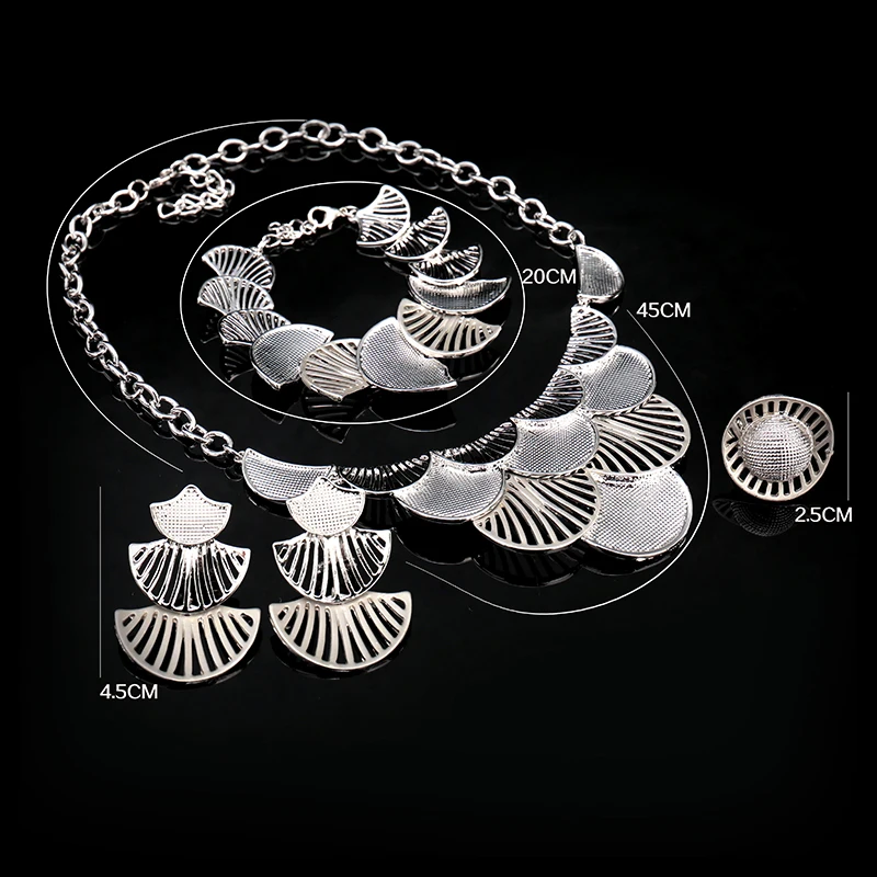 

Fani Dubai gold/Sliver Plated jewelry set Brand Fashion African Bridal jewelry set nigerian women wedding jewelry sets wholesale