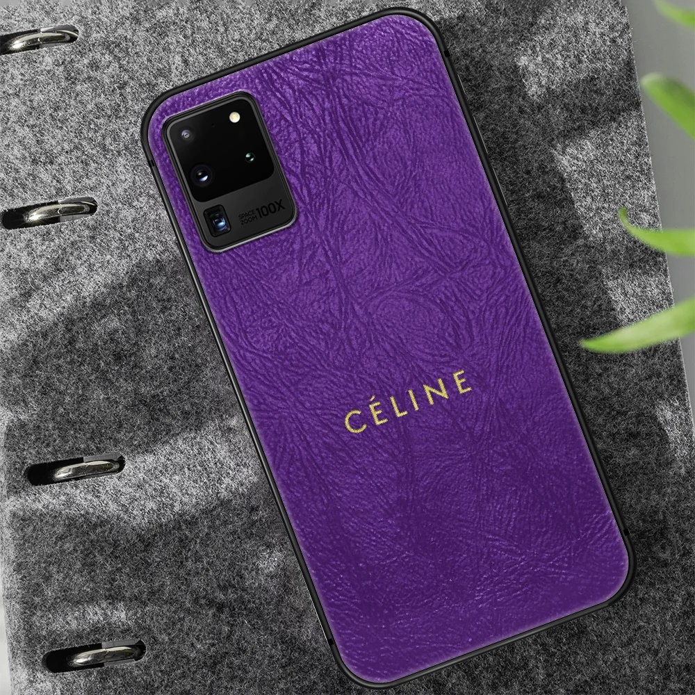 

luxury brand celins Paris Phone Case Cover Hull For Samsung Galaxy S 7 8 9 10 e 20 FE edge uitra plus Note 9 10 20 black Shell