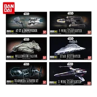 bandai star wars original millennium falcon x wing starfighter star destroyer mechanical collection anime action toy figures