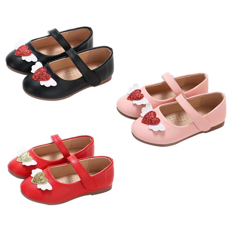 Children Baby Girls Wings Love Casual Shoes The Small Children\'s Non-Slip Cnady Color Size 21-30 2019 | Детская одежда и