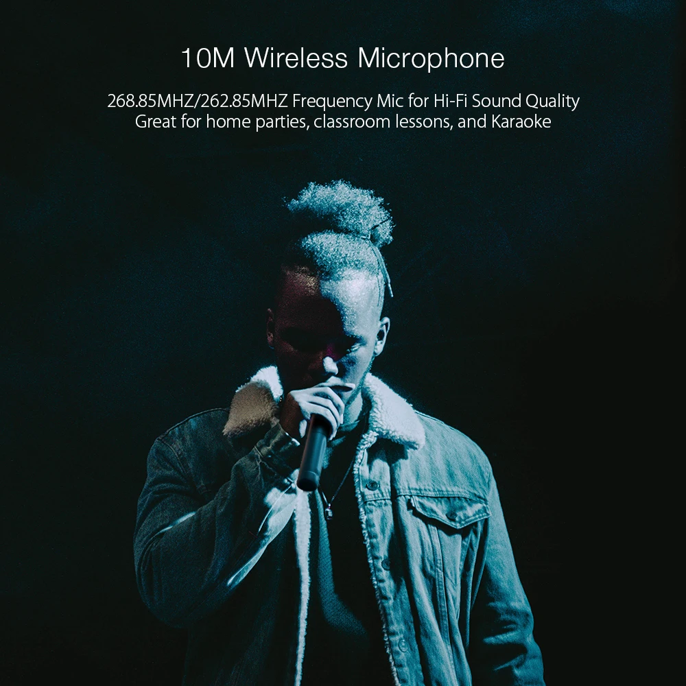 BlitzWolf bluetooth, вечерние колонки для караоке V4.1, 20 Вт, 3600 мА/ч, AUX in USB, FM режим, портативный беспроводной микрофон, удаленный динамик