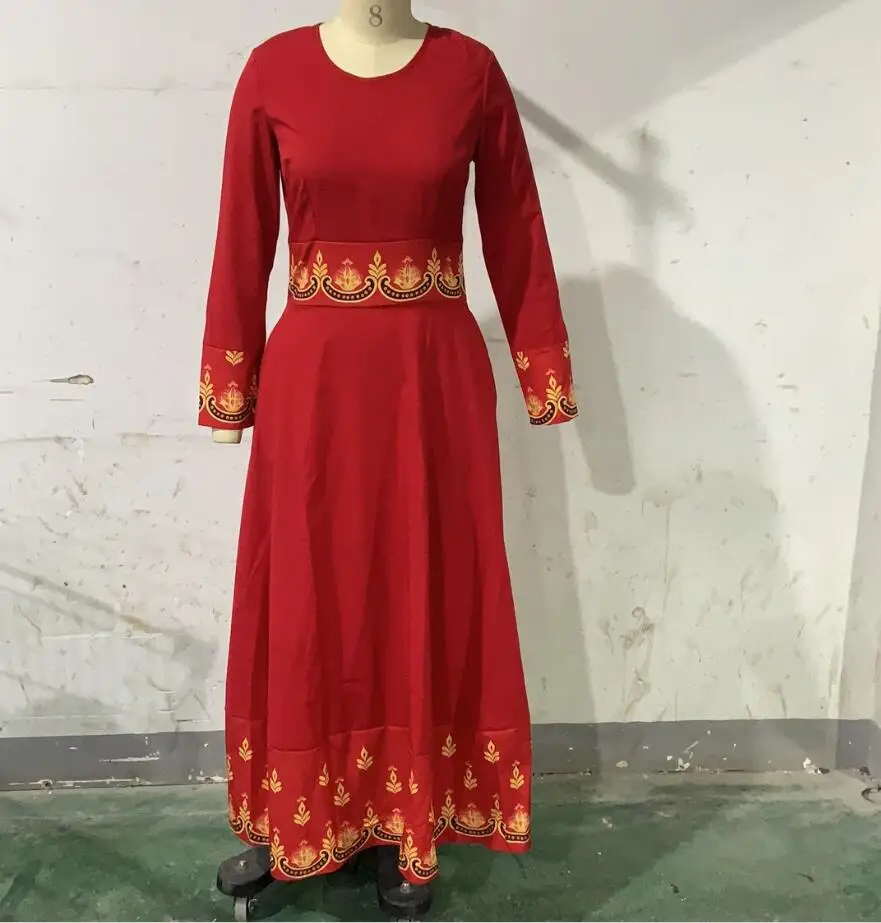 2020 Indonesia Gaun Bangladesh Dubai Abaya untuk Wanita Pakistan Muslim Long Dress Pakaian Plus Ukuran 5XL A1405