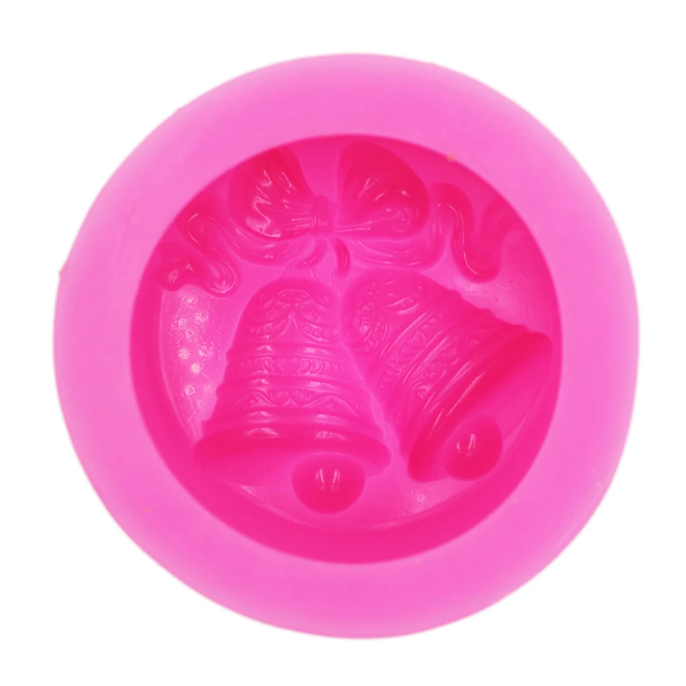 Рождественская форма колокольчиков S527 силиконовая 3D для мыла DIY формы свечей