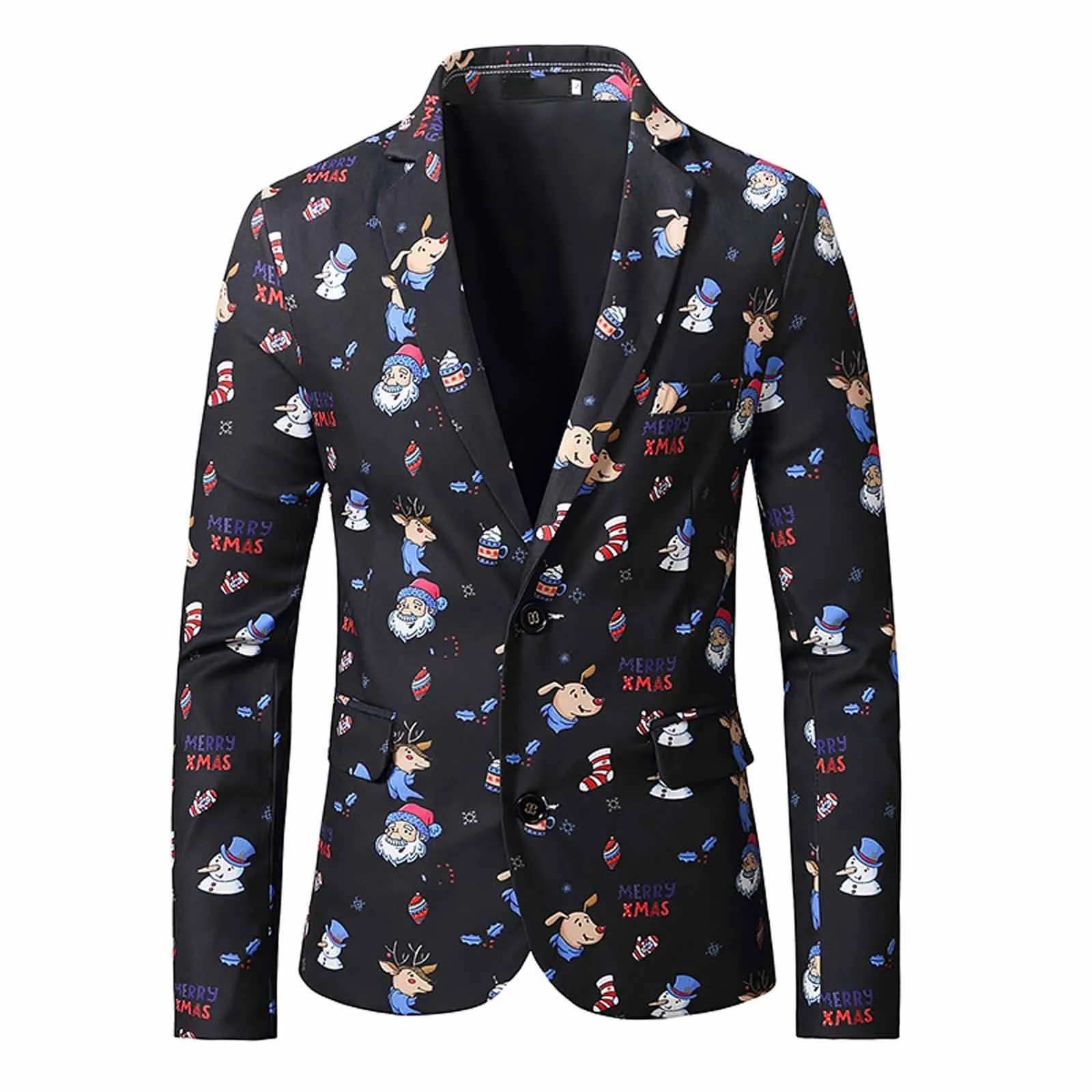 Модный мужской костюм Рождественский куртка подходящая Новинка для снежинок