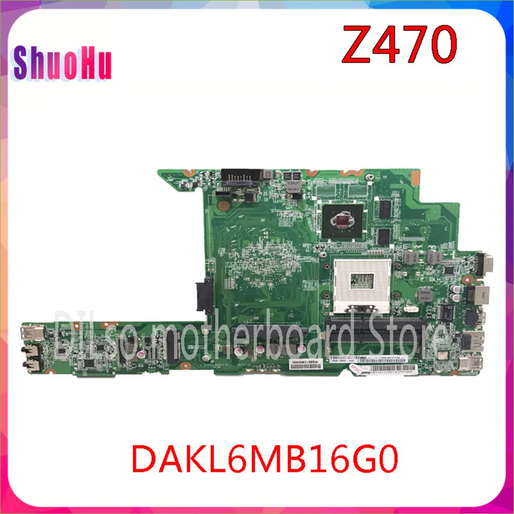 

KEFU Z470 Motherboard For Lenovo Z470 Laptop Mainboard DAKL6MB16G0 REV:G 2DDR3 Test Work Motherboard DDR3 HM76 Intel