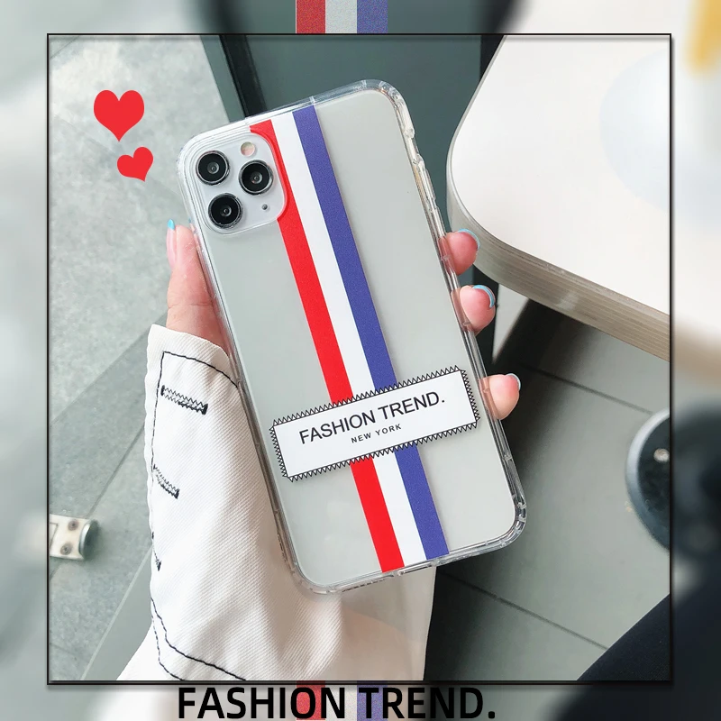 Новый роскошный силиконовый прозрачный чехол с диагональным переплетением и