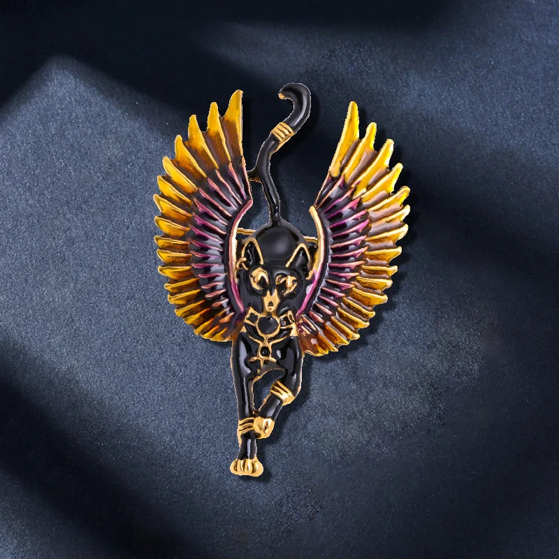 

Women's Animal Brooch Ancient Egypt Dripping Oil Statue Cat Brooch Sphinx Cute Cat Brooch Fashion Banquet Accessories