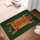 Тибетский тигровый коврик-зеленый коврик для двери коврик из полиэстера Противоскользящий напольный декор для ванной комнаты кухни балкона 40x60