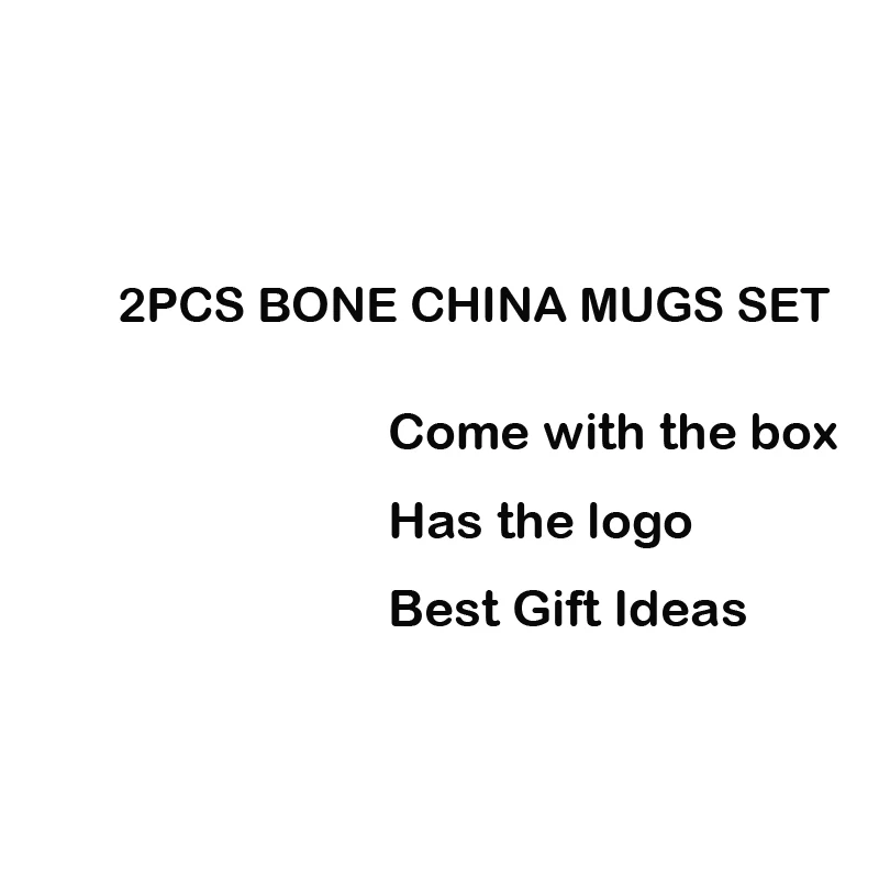 

2PCS Blue Porcelain Mugs With Box Luxury Wedding Birthday Gift Kitchen Office Drink Mug Bone China Coffee Tea Milk Water Cup Set