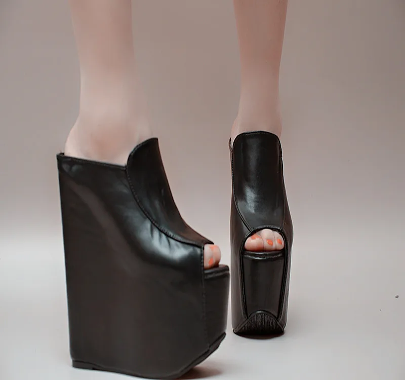 Сандалии женские на платформе пикантные босоножки танкетке с открытым носком