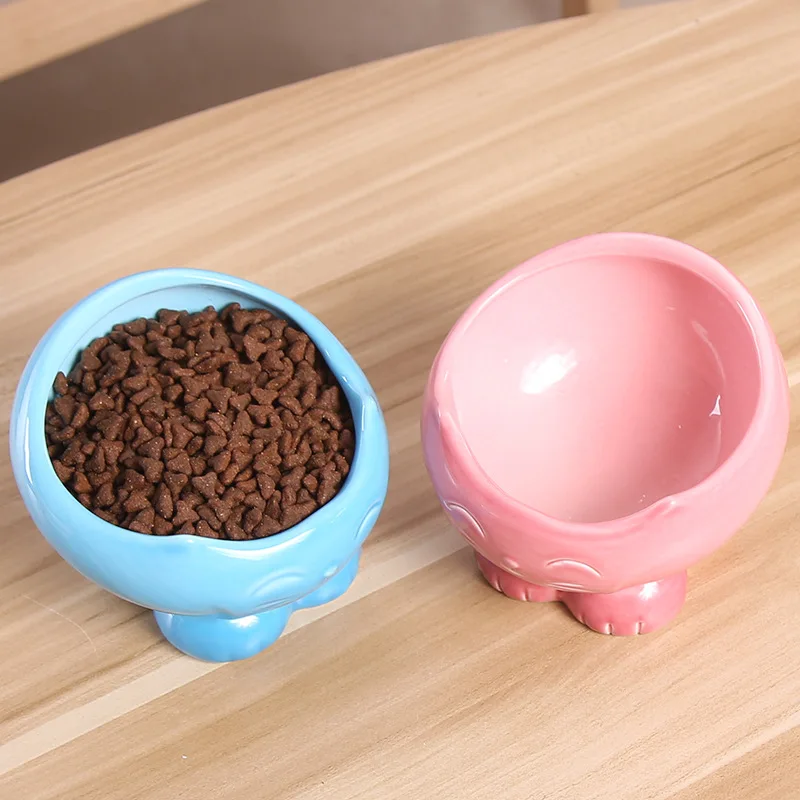 Pets Feeding Bowl Porcelain Easy Cleaning Pet Cat Dishes Water Food Storage Feeder For Basin 120x100mm | Дом и сад