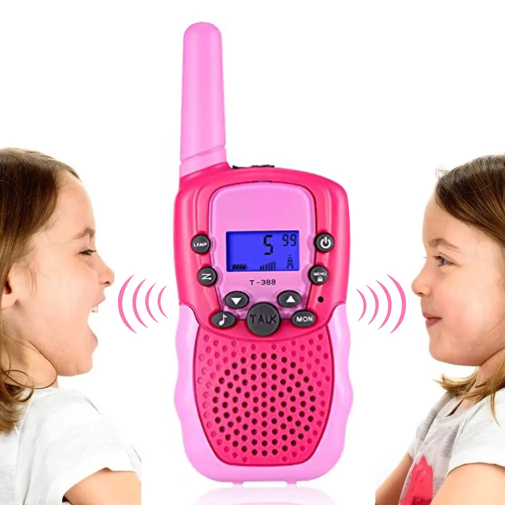 

1 pc T388 Kids Walkie Talkie 8 Channels LCD VOX Screen Long Distance 3KM For 3-12 Years Old Boys Or Girls
