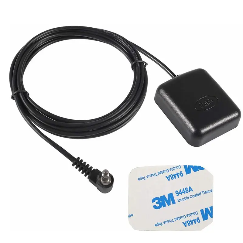 New Vehicle GPS Antenna Adhesive Mount for Mirror Dash Cam with 3-Pin 3.5mm GPS Port Car Dash Cameras