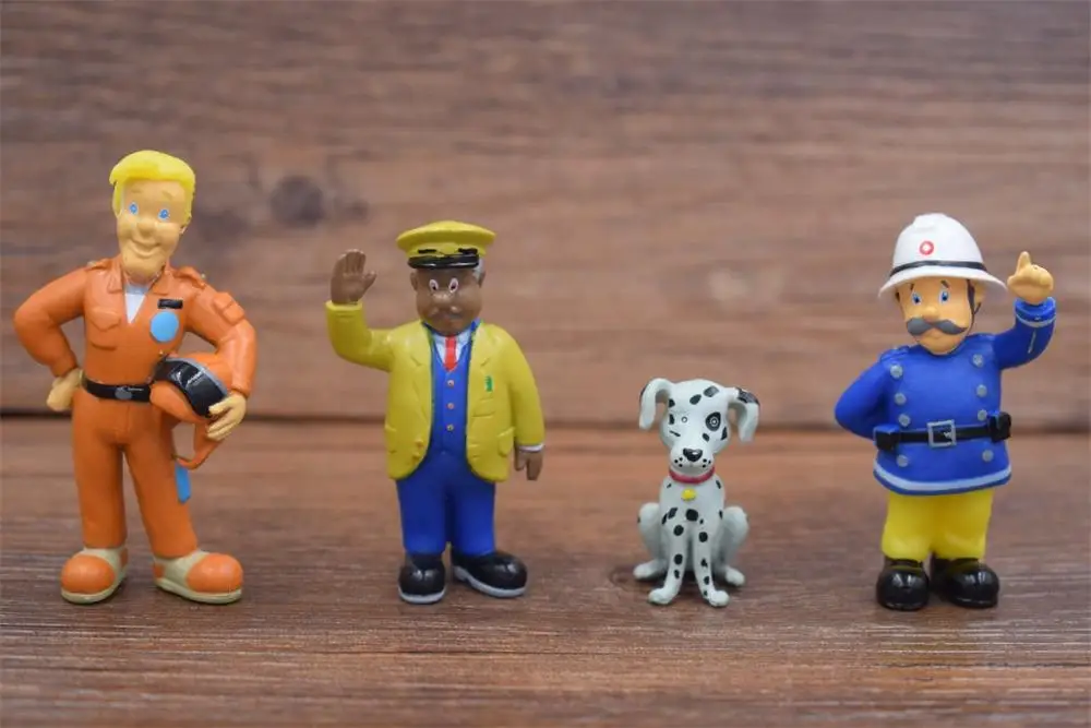 12 шт./компл. аниме Пожарный Сэм фигурка авто ПВХ фигурки пожарный та же 3-6 см