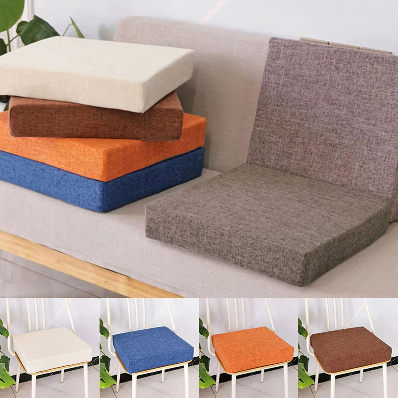 

Square Thicken 35D High-density Sponge Cushion Living Room Sofa Linen Cushion Chair Back Cushion Thickness 5CM Office Chair Mat