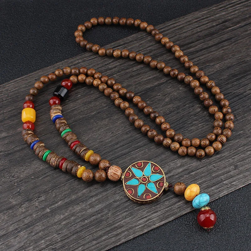 Новое этническое непальское ожерелье ручной работы буддистское семейство и