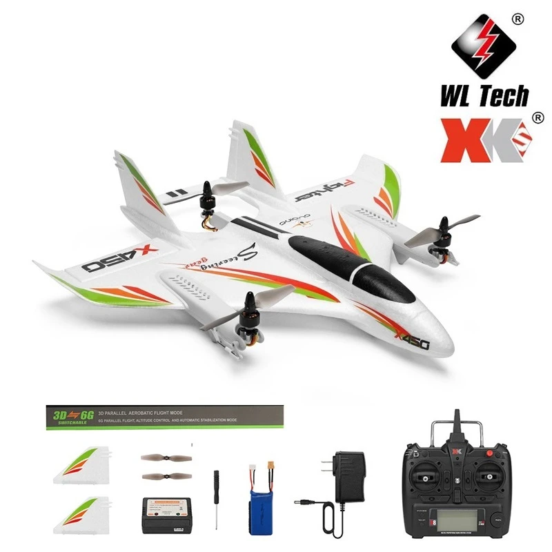 WLtoys XK X450 2 4G 6CH 3D 6G радиоуправляемый самолет бесщеточный вертикальный взлет
