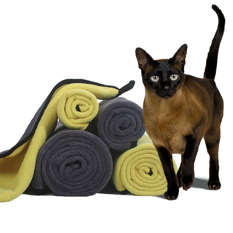 

Pet Towel Bath Absorbent Towel Soft Lint-free Dogs Cats Bath Towels Absorbent And Quick-drying Large ThickTowel Special Pet Towe