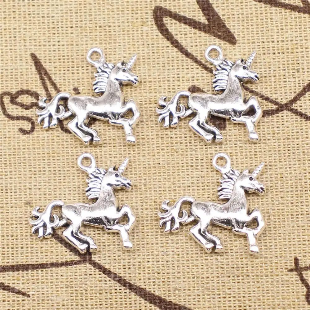 

5 шт., подвеска в виде единорога, 22x23 мм