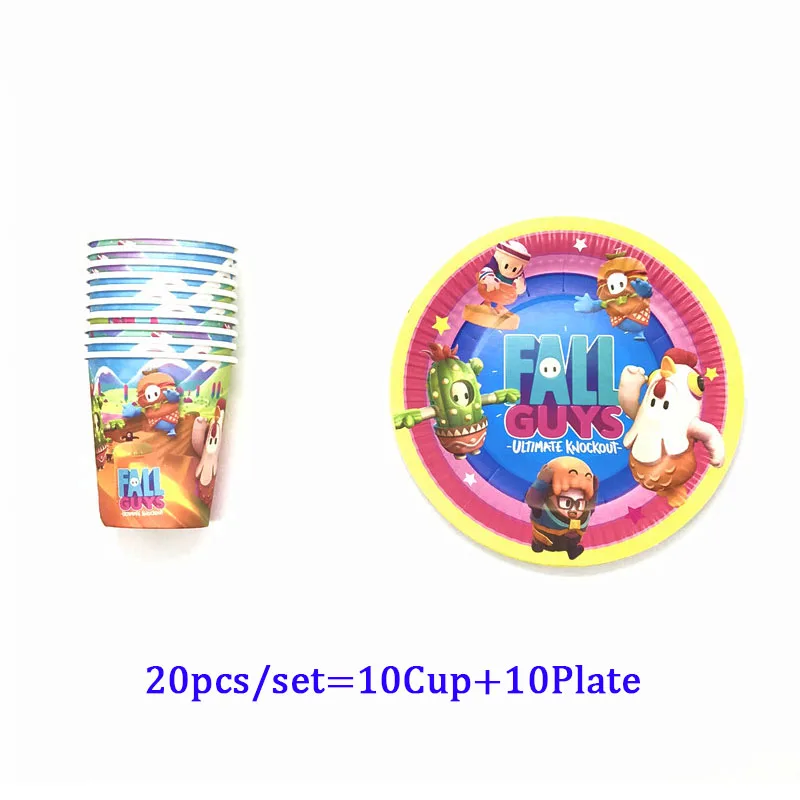 

Boy Favors Guys Ultimate Knockout Game Theme Party Decorations Paper Cup Plates Tableware Baby Shower Birthday Party Supplies