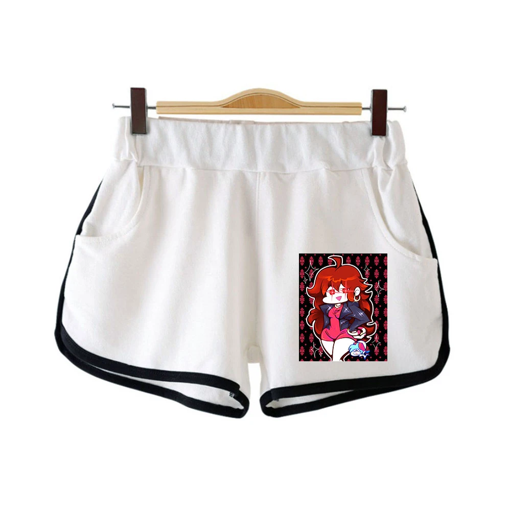 

Friday Night Funkin Print unisex Summer holiday Elastic Waist Leisure home shorts pyjama trousers black white sport pant