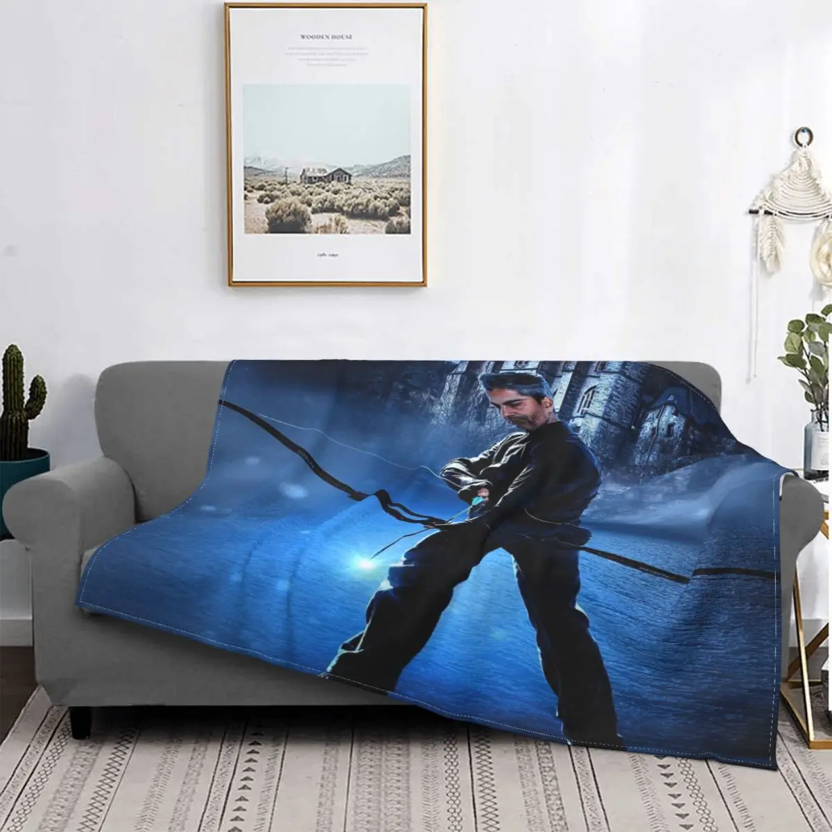 

Arrow-Manta a cuadros para hombre, colcha de cazador, arma, Luna, caza, cama, Picnic, manta Kawaii, colcha de verano