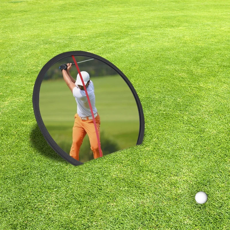en Ucuz Pratik Golf Sürüş Aralığı Tam Salıncak Ayna Postür Düzeltme Aynası Golf Eğitim Yardımları Yeni