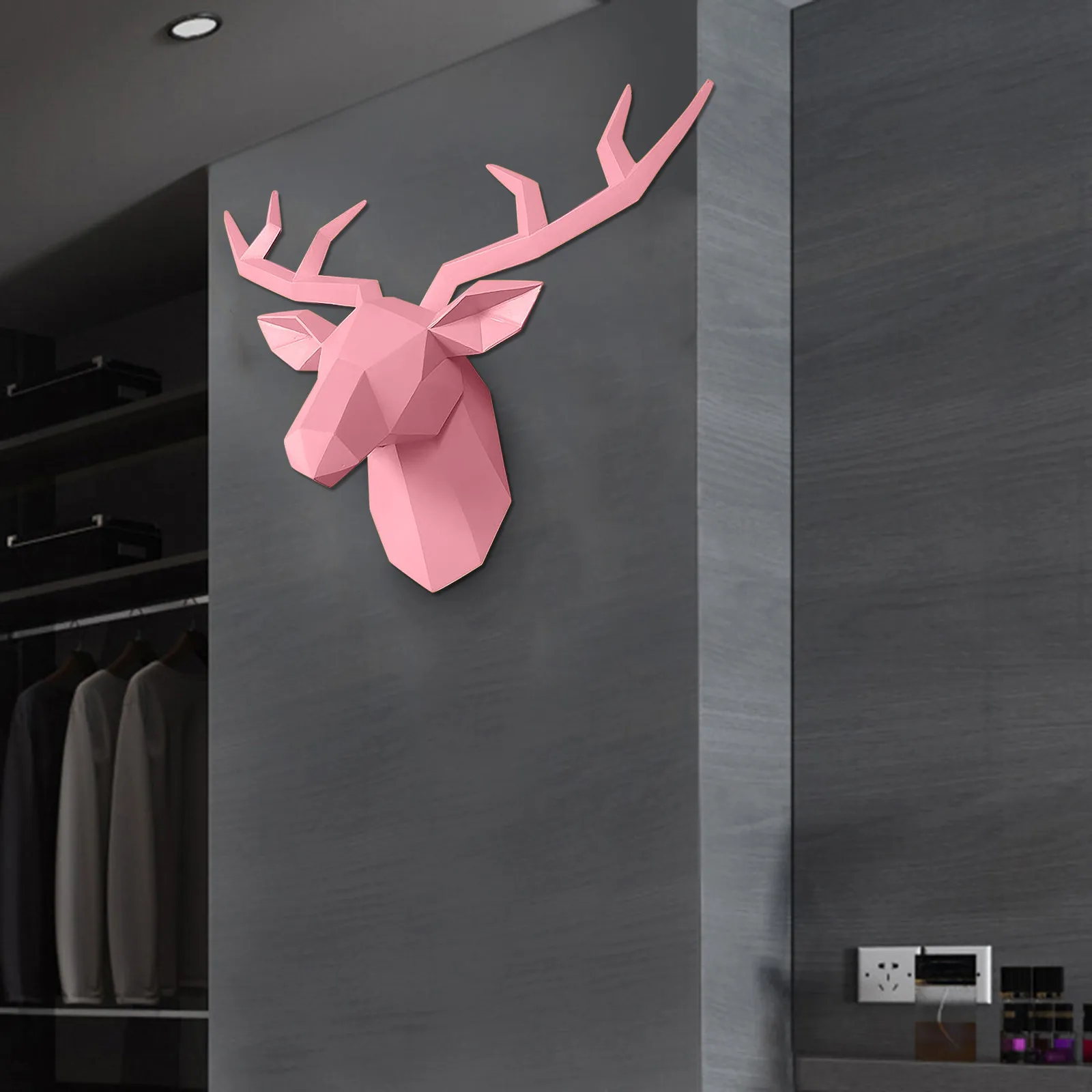 

Wall Hanging Statues Sculptures Head Animal Paper Model Home Decor Diy Craft Living Room Home Decoration Tv Fireplace Wall Hang