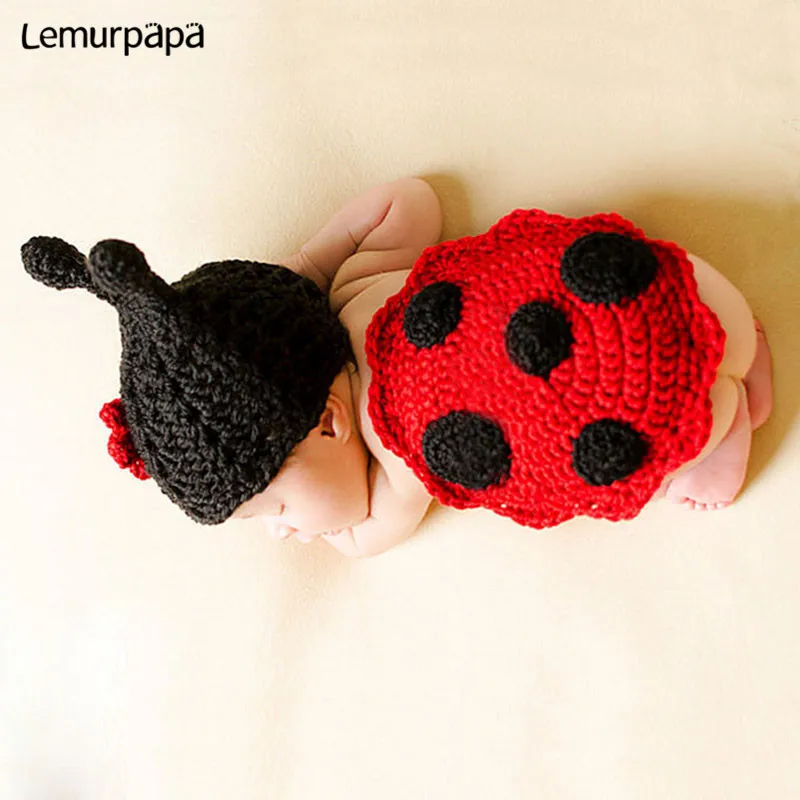 

Newborn Baby PhotographyProps Clothes Handmade Ladybird Photograph Bebes Ropa Fotografie Photography Accessories Clothing