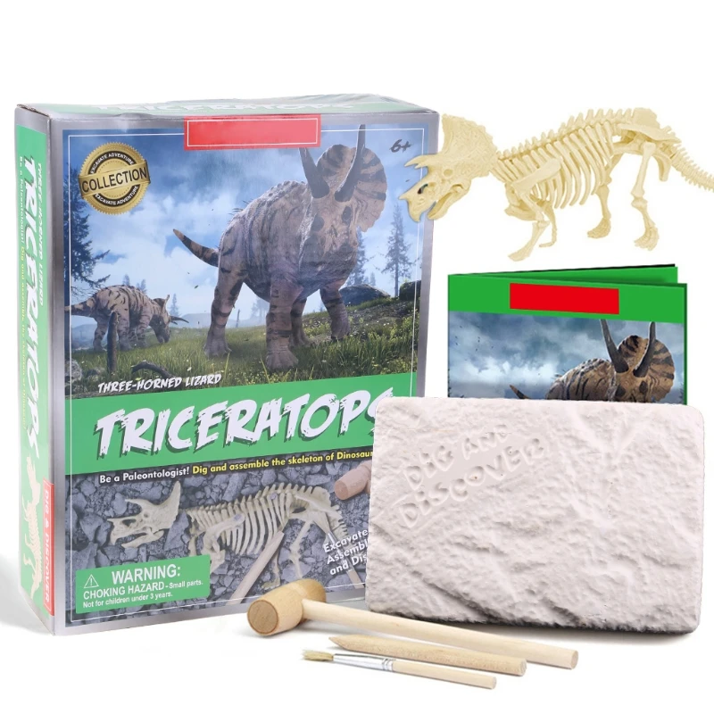 

DIY Dinosaur Crocodile Novelty Digging Fossils Excavation Toys Kids Learning Educational Funny Gifts for Girl Boy