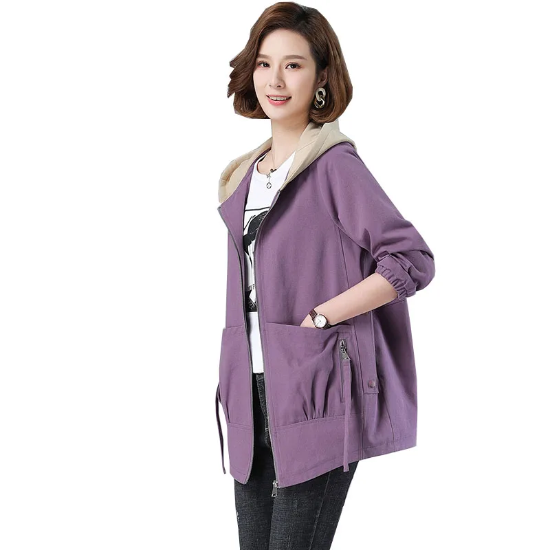 Женские Тренч верхняя одежда на весну осень для среднего возраста мать пальто с