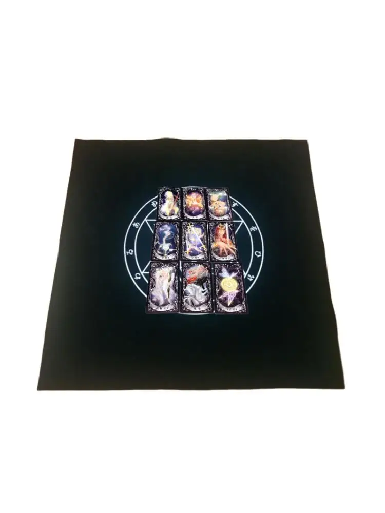 

Hexagram God Eyes Altar Cloth Witch Divination Astrology Tarot Cards Game Tablecloth Velvet Board Game Pad
