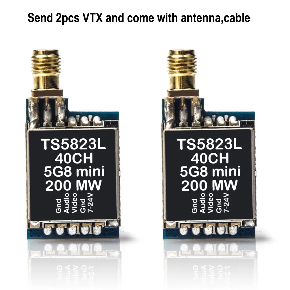 AKK TS5823L 5 8G 200MW 40Ch Мини AV Передатчик для FPV дрона|av transmitter|transmitter for dronemini transmitter |